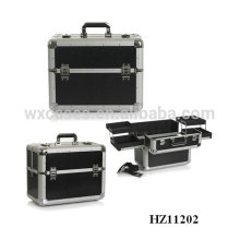 professional black makeup cases with trays inside from China manufacturer